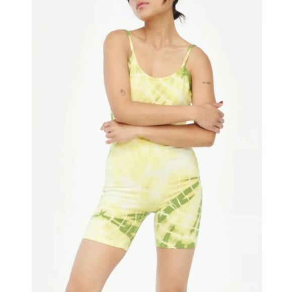 Anthropologie x LACAUSA‎ Luna Unitard Green Tie Dye Size Small - Picture 9 of 9
